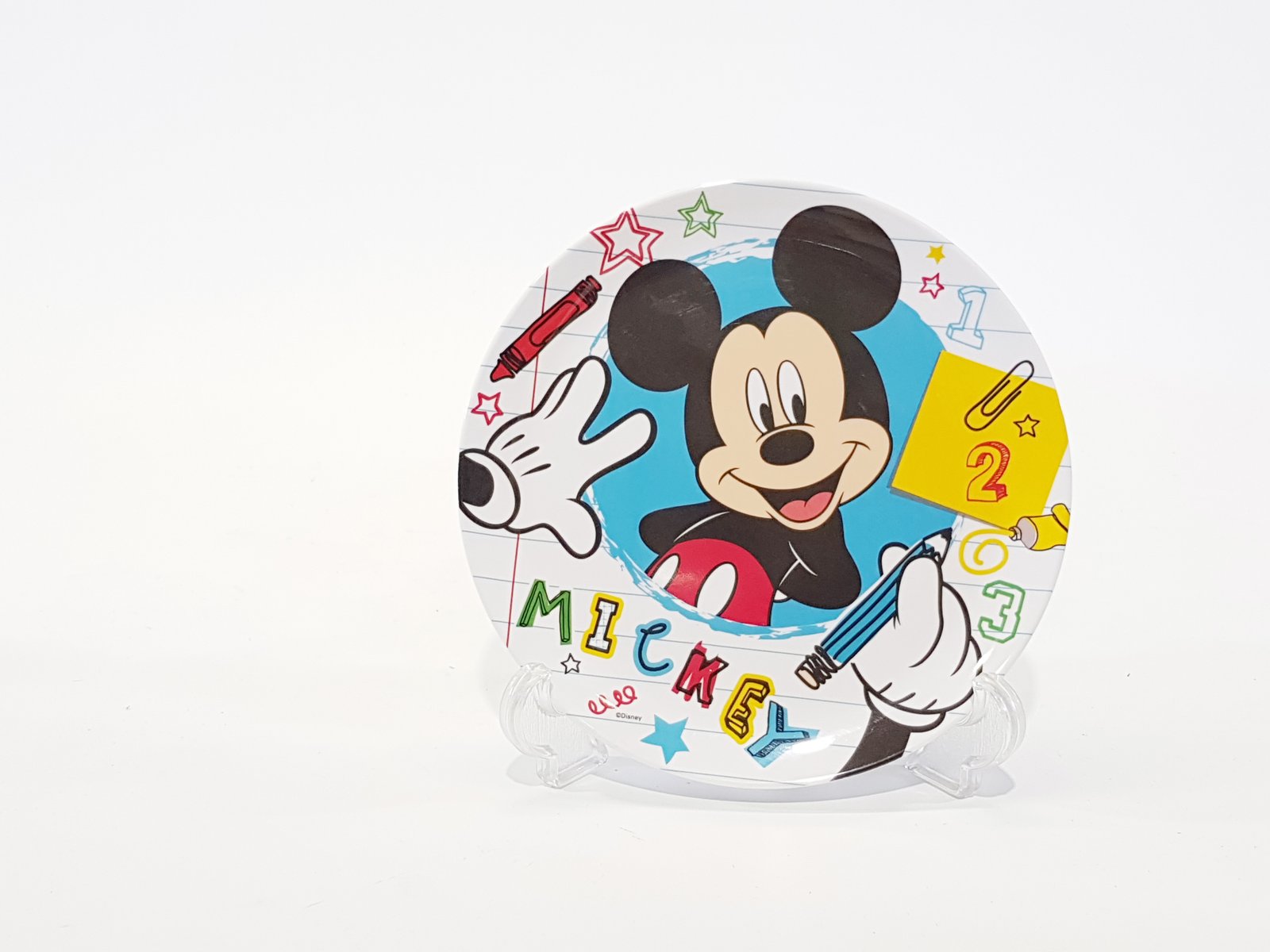 Plato Redondo Pasta Pequeño Mickey Arte