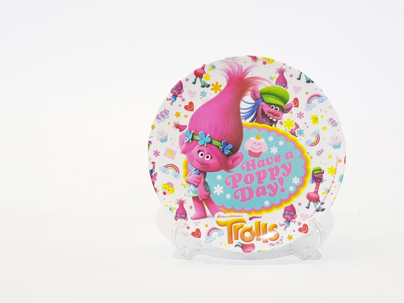 Plato Redondo Pasta Pequeño Trolls