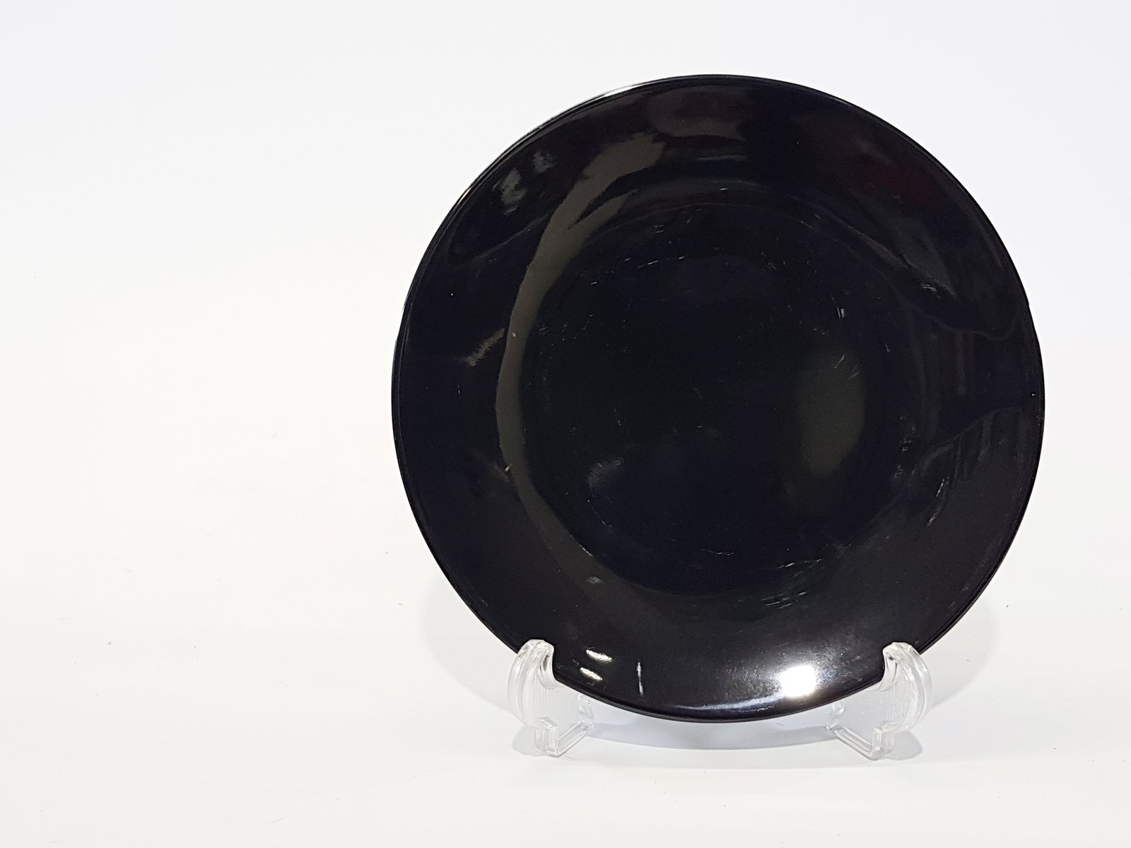 Plato Redondo Pequeño Pasta Negro