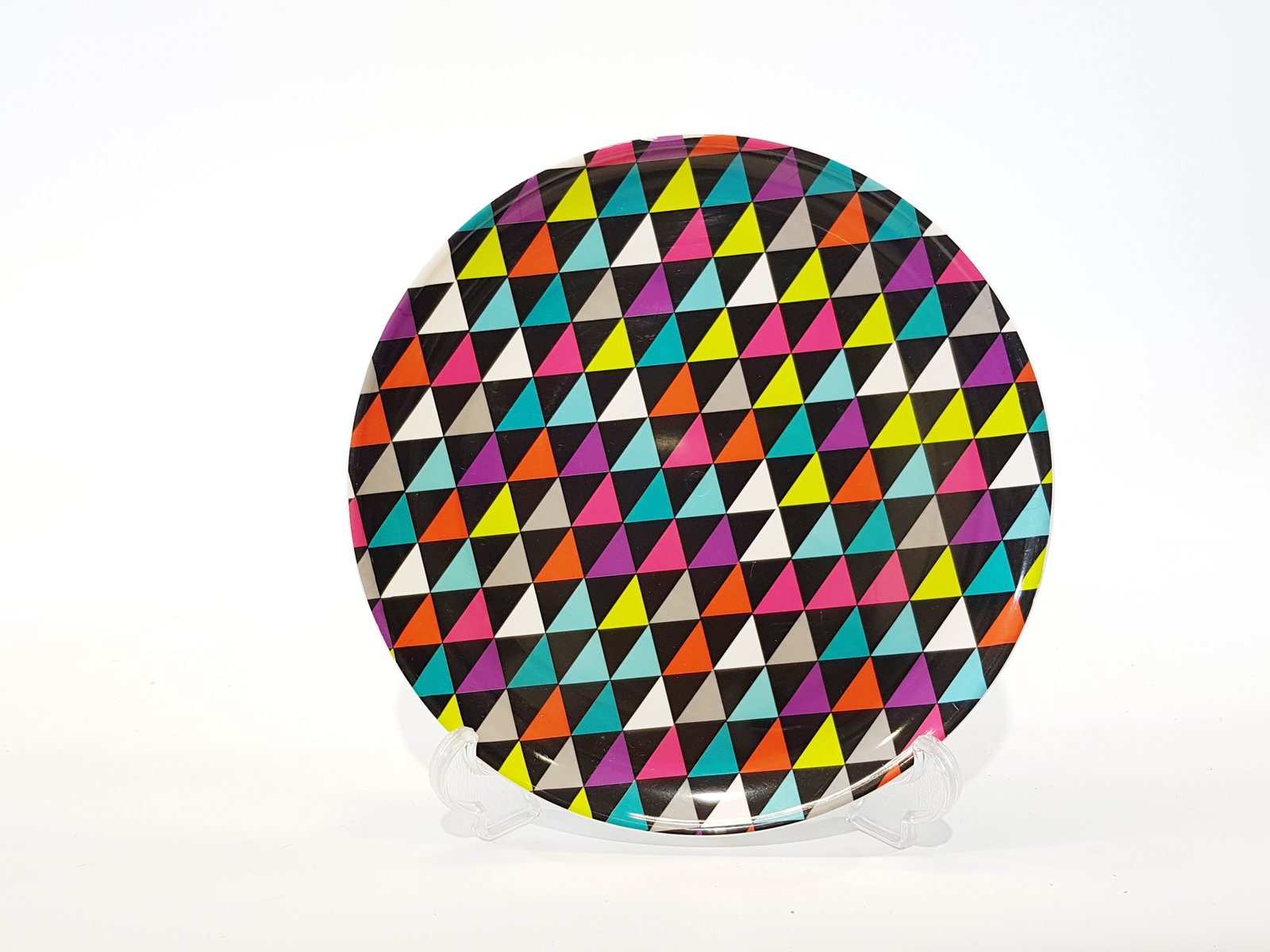 Plato Triangulos Colores