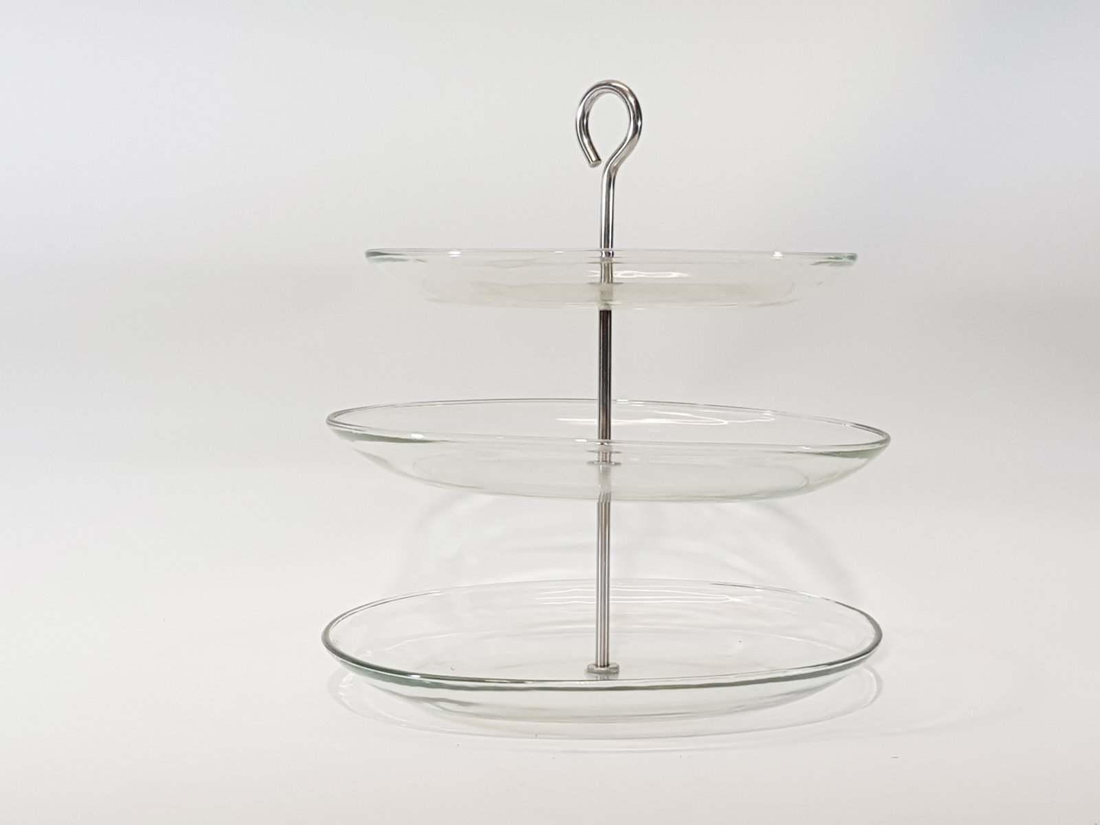 Porta Postres Ovalado Vidrio Tres Niveles