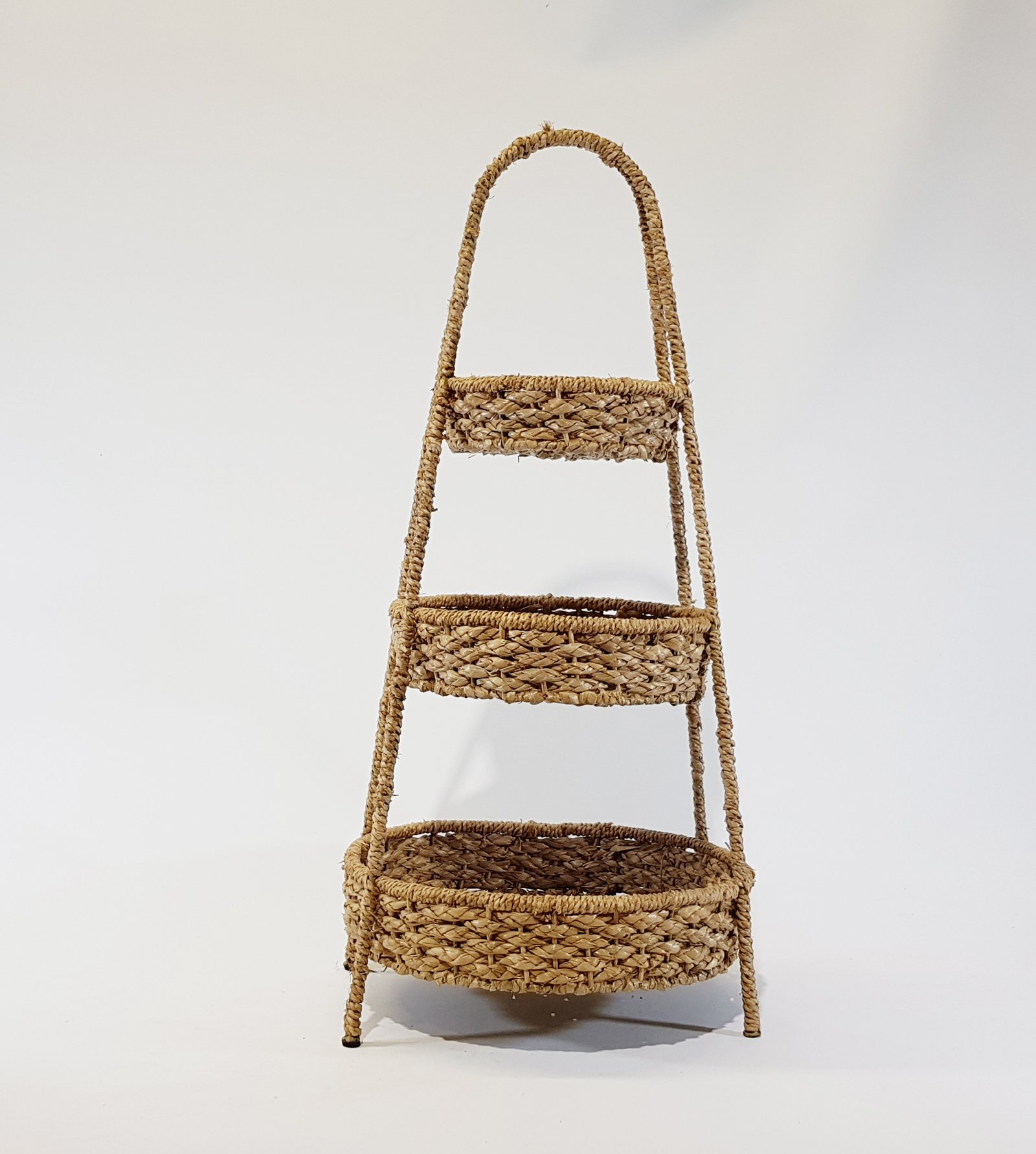 Porta Postres Rattan Tres Niveles Alto