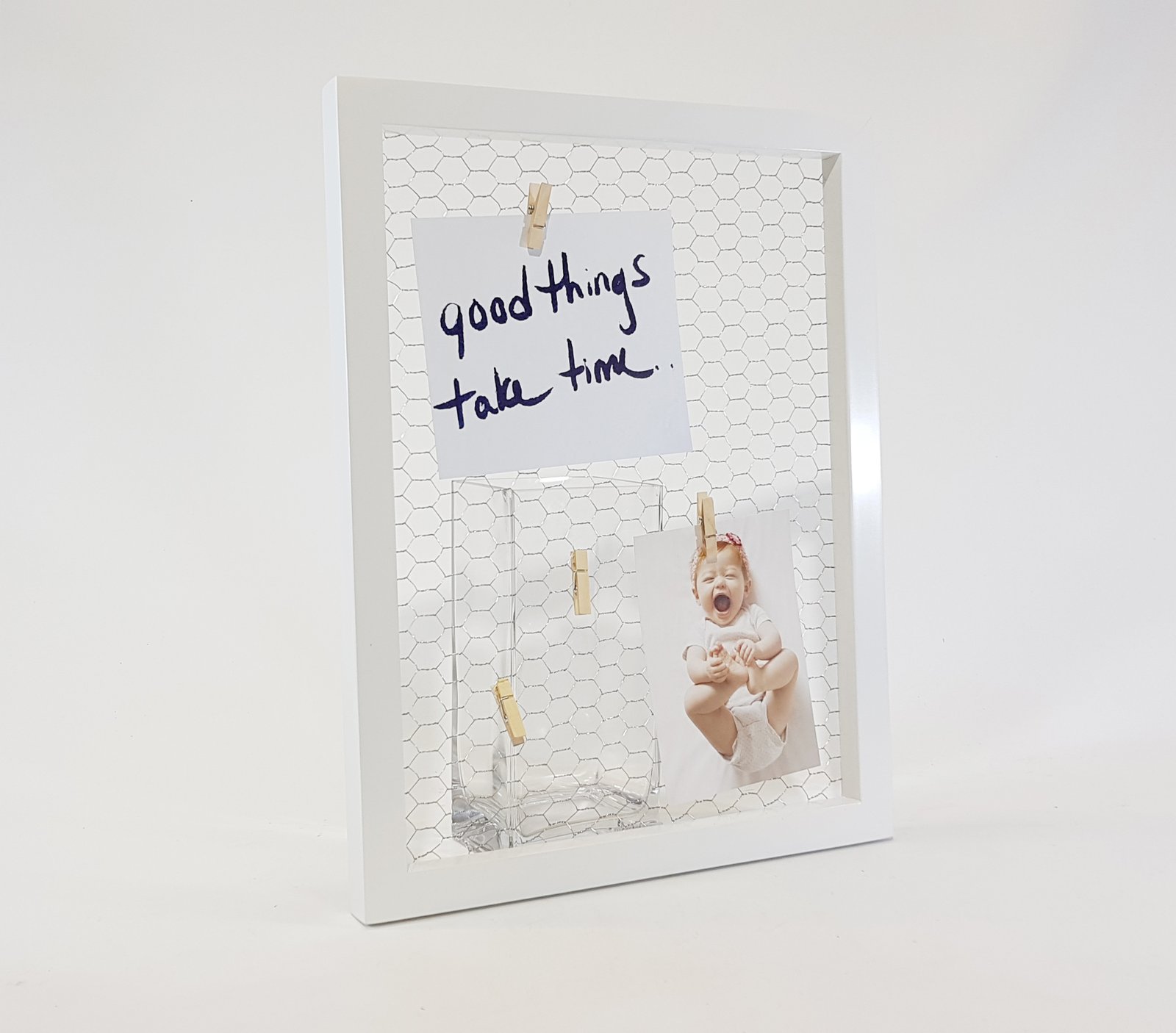 Modulo Blanco Para Colgar Fotos Enrejado