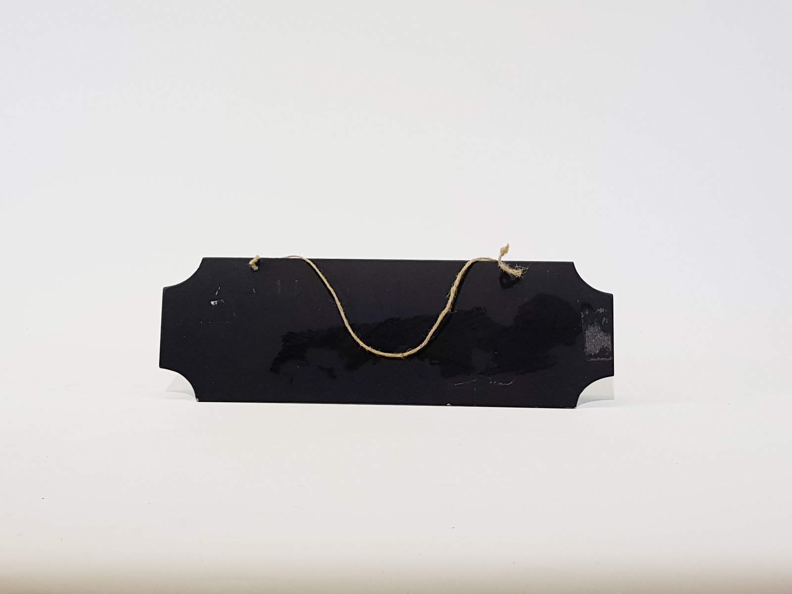 Tablero Madera Negro Rectangular Colgante Pequeño
