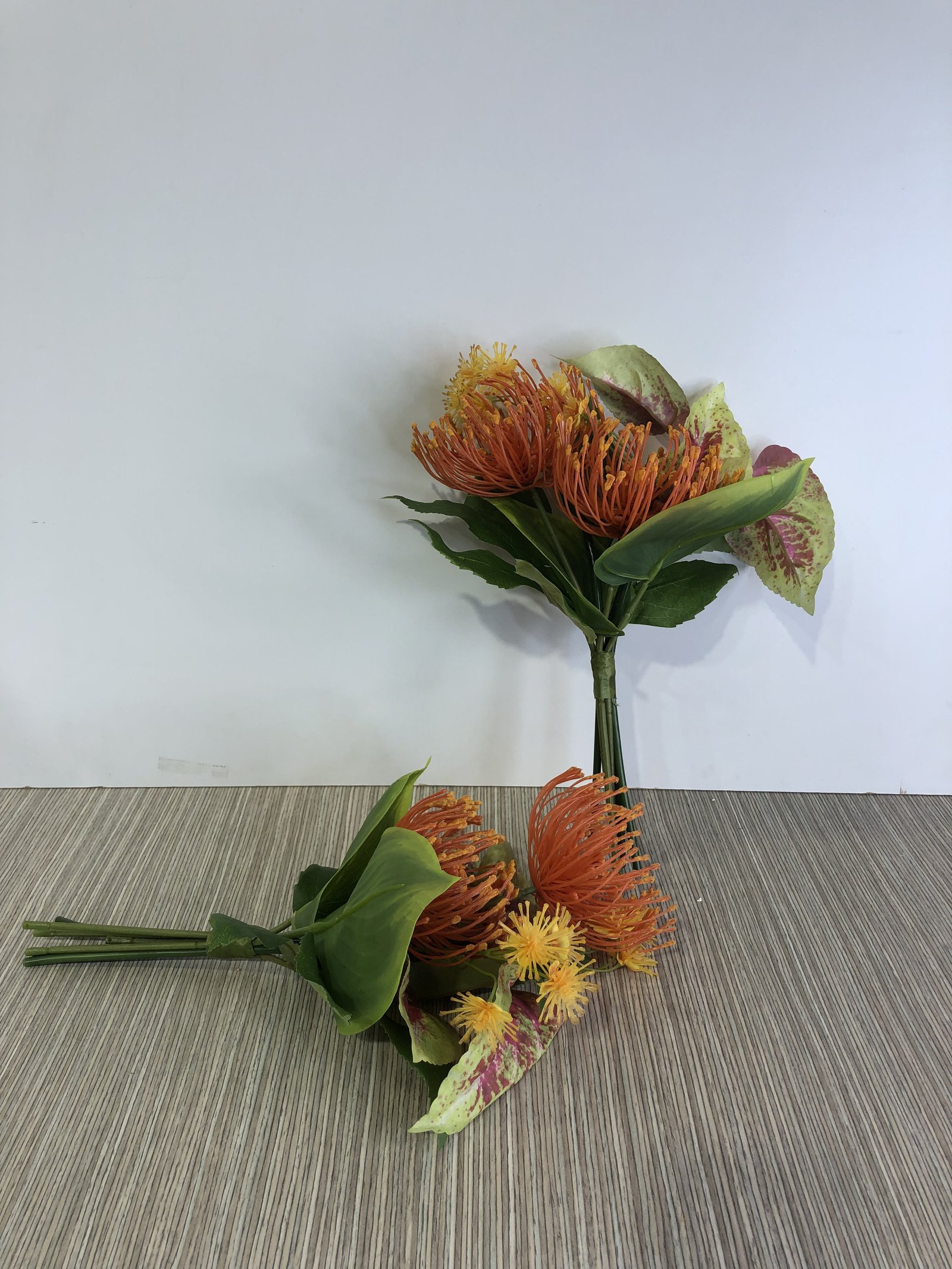 Ramo Hojas Naranja Con Amarillo