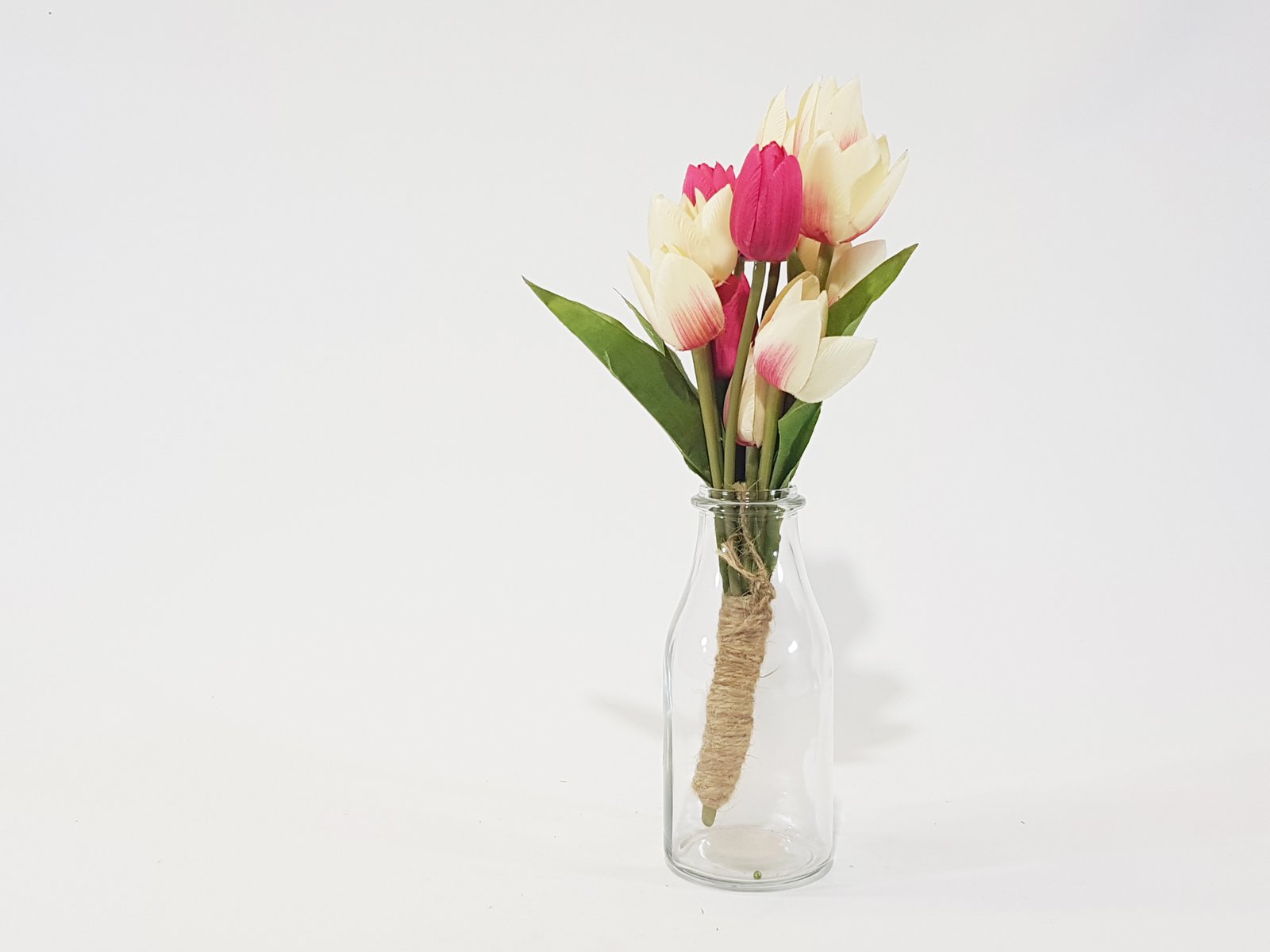 Matero Artificial Tulipanes Blancos