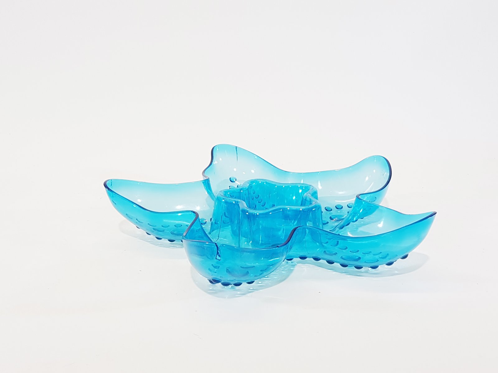 Bandeja Con Salsera Estrella De Mar Azul Acrilica