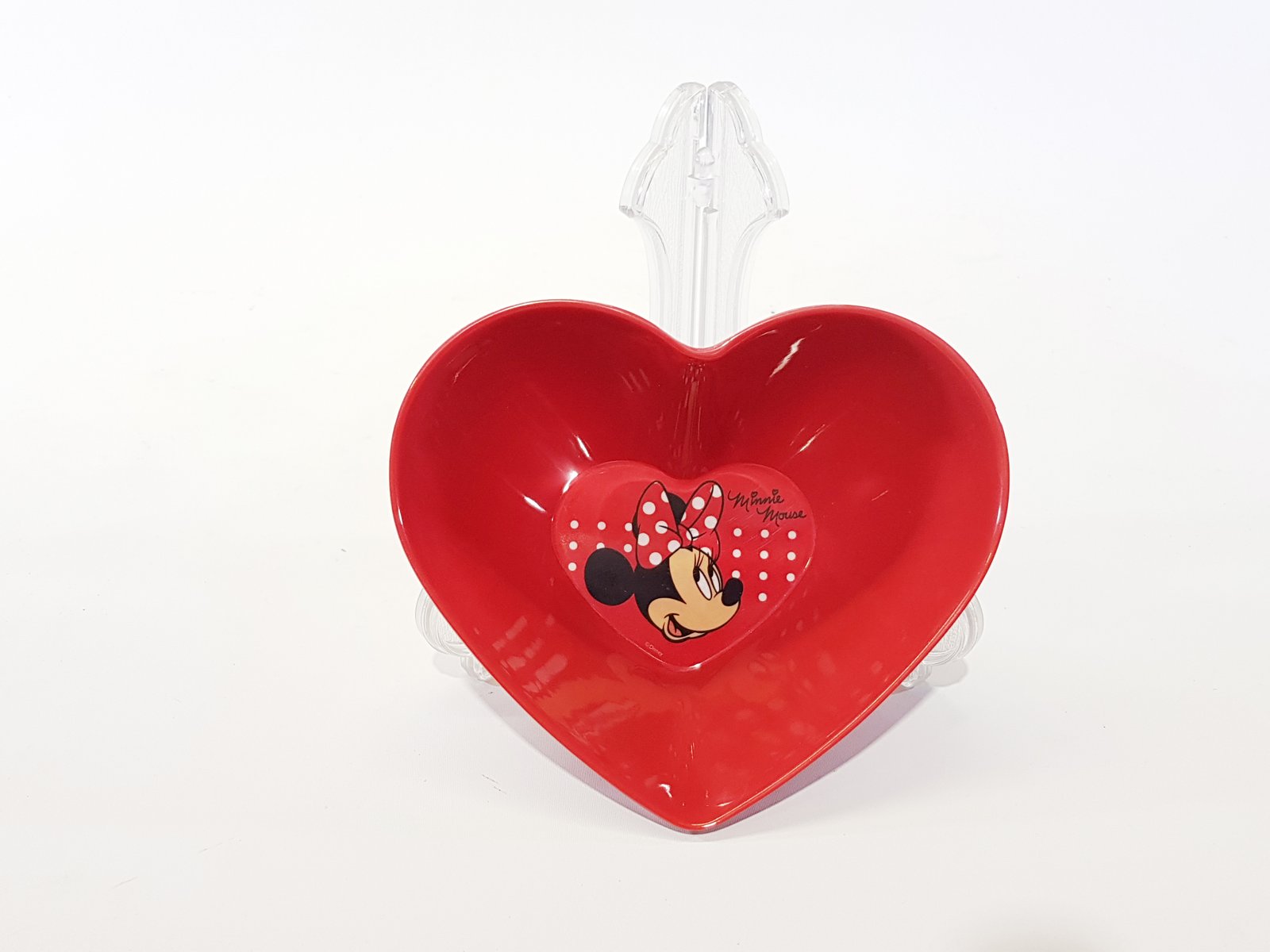 Recipiente Pasta Forma Corazon Rojo Minnie Mouse