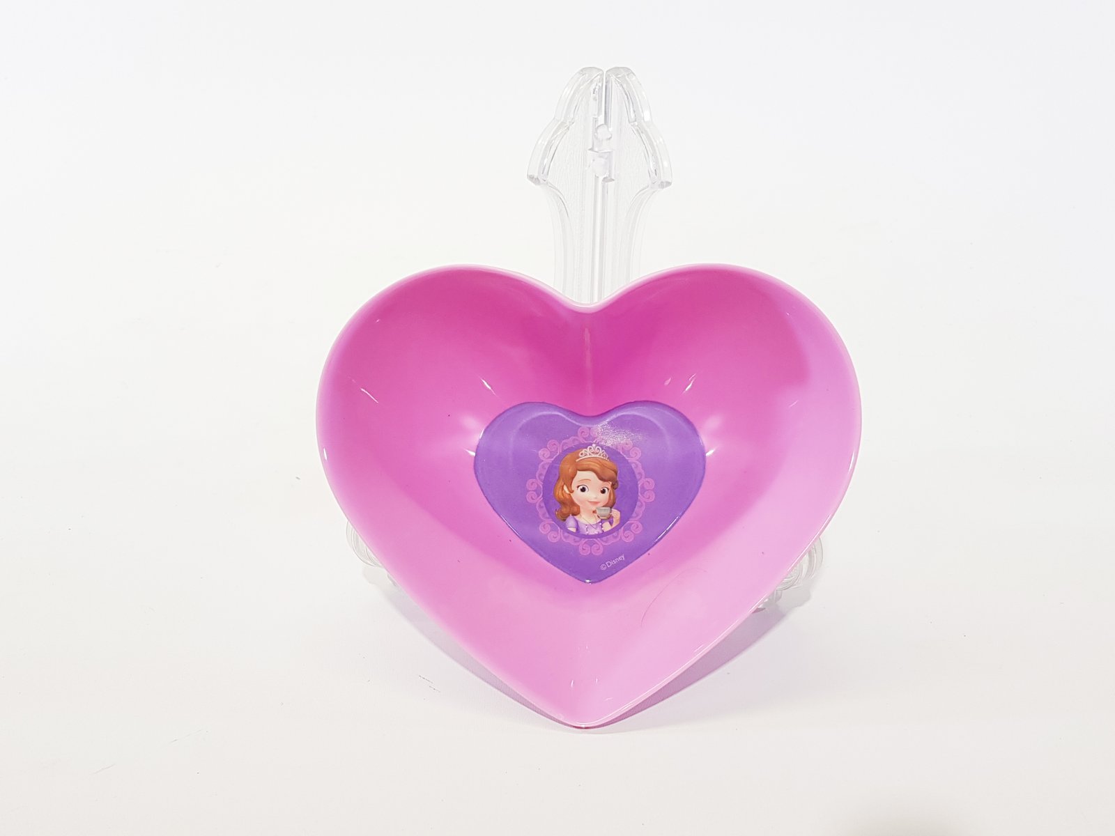 Recipiente Pasta Forma Corazon Rosado Princesita Sofia