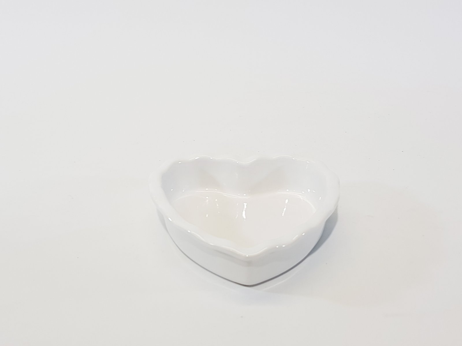 Salsera Ceramica Corazon Blanco