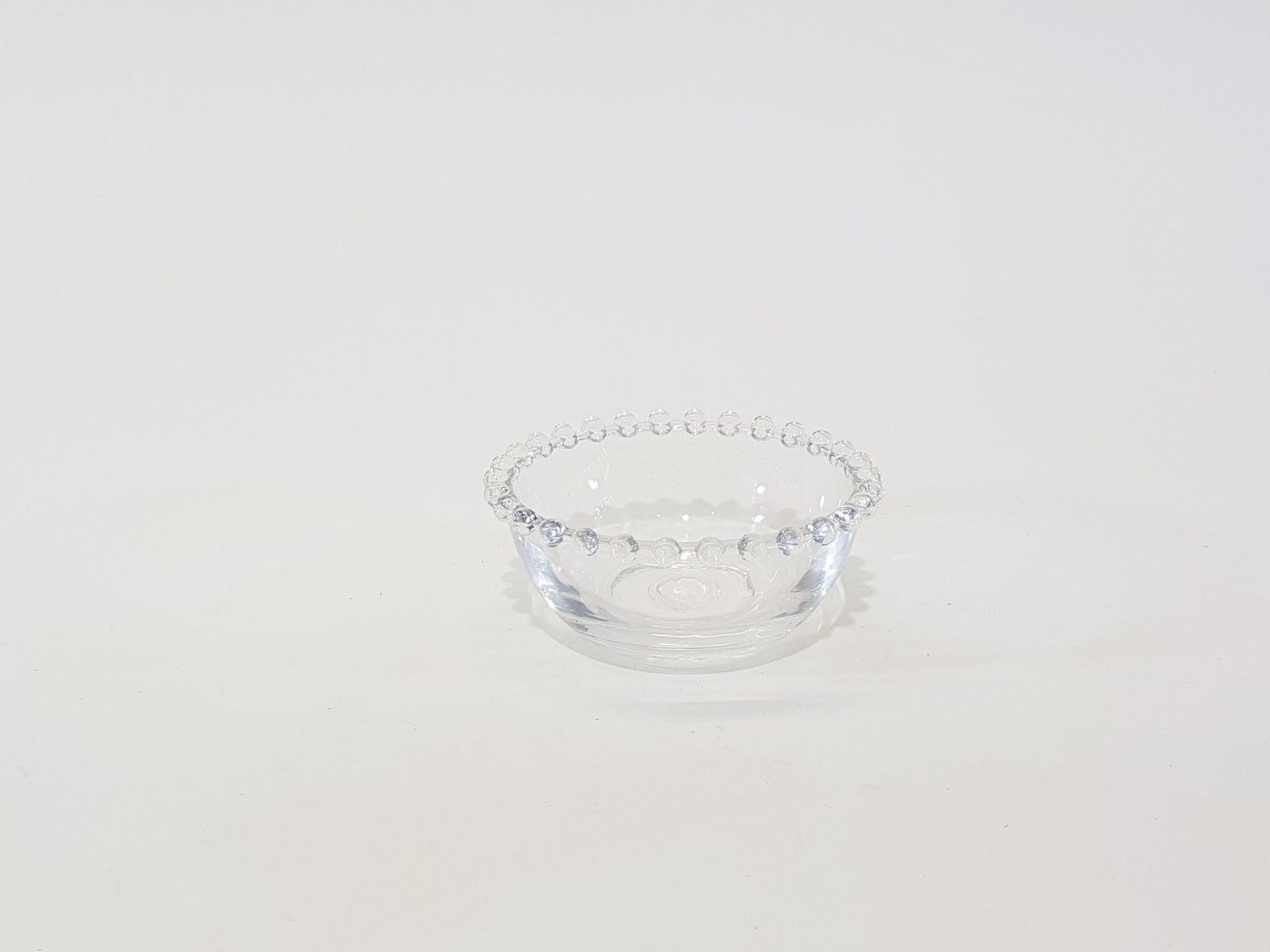 Salsera Cristal Borde Bolas Pequeña