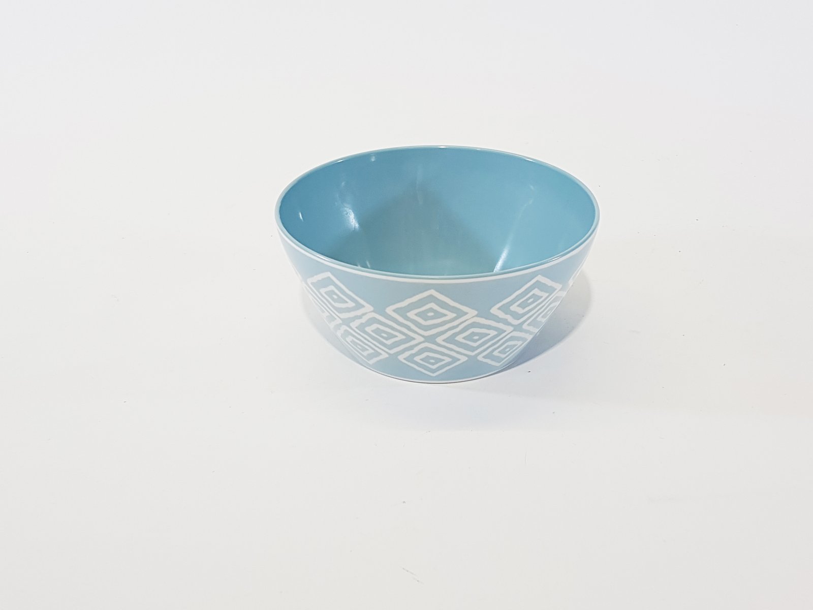 Recipiente Acrílico Hondo Gris Con Cuadros Blancos Borde Blanco Delgado