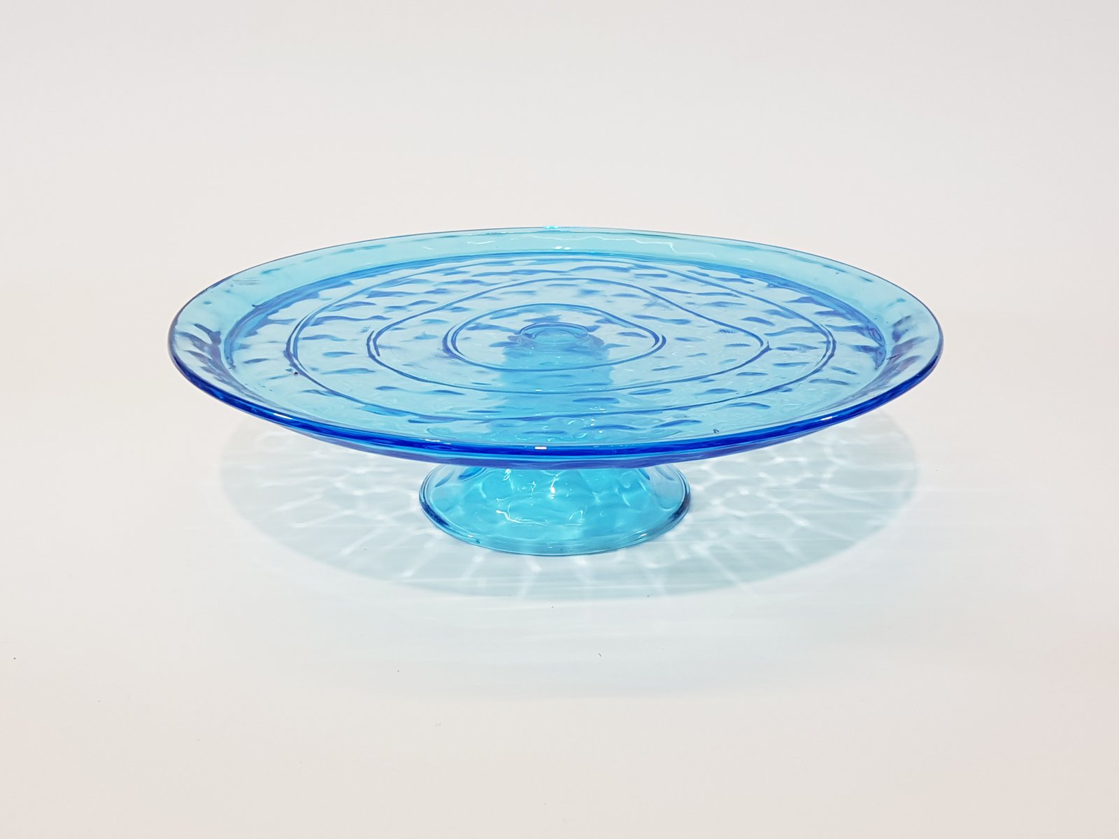 Tortera Redonda Cristal Azul Grande 33 Cm