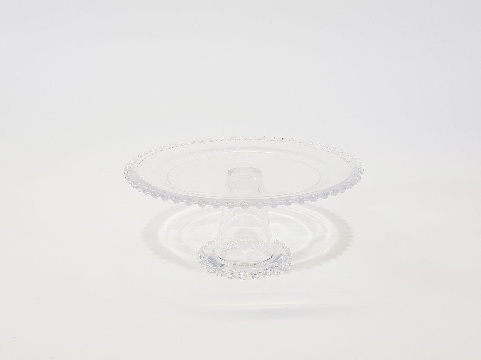 Tortera Cristal Redonda Borde Bolas Mediana 23 Cm