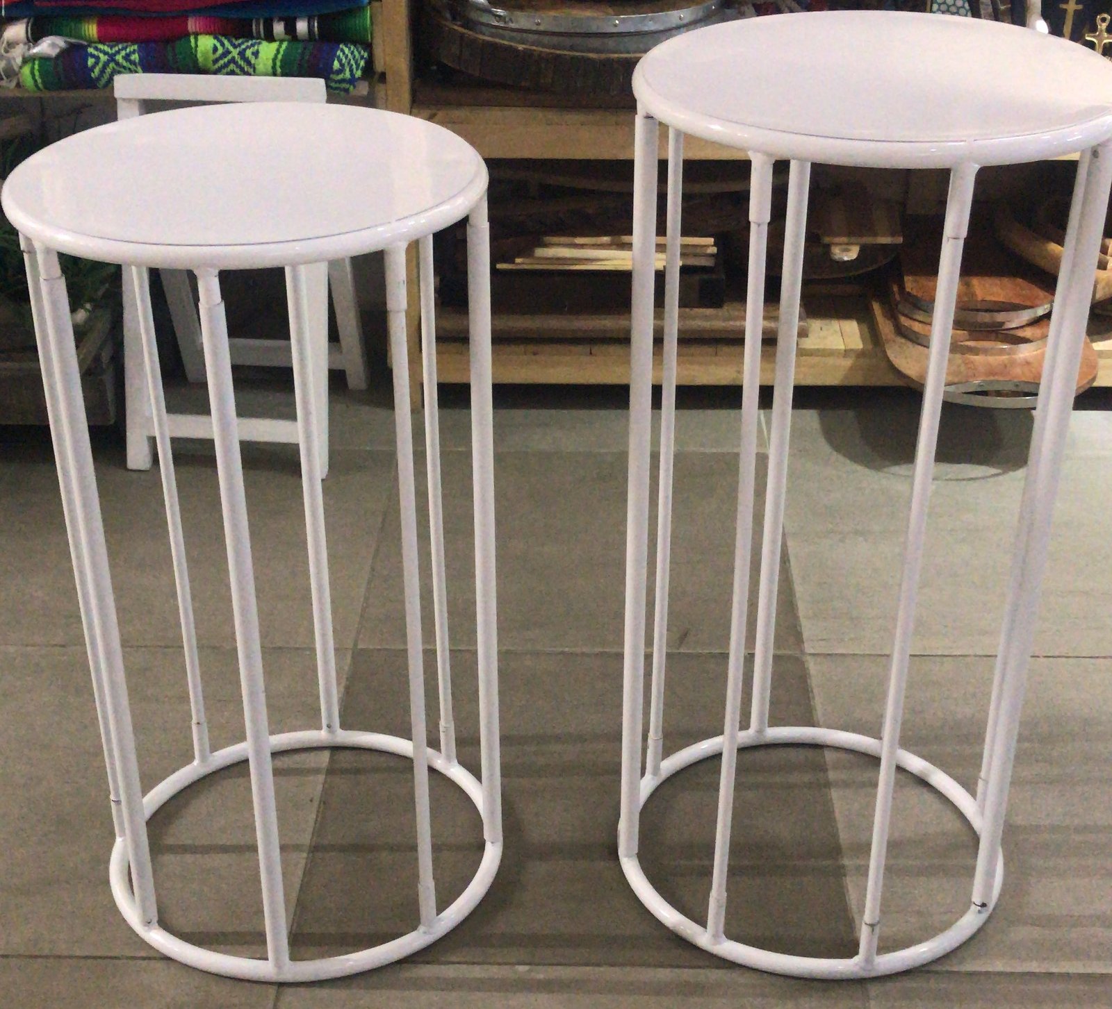 Cilindro Metálico Blanco Mediano 8 Tubos