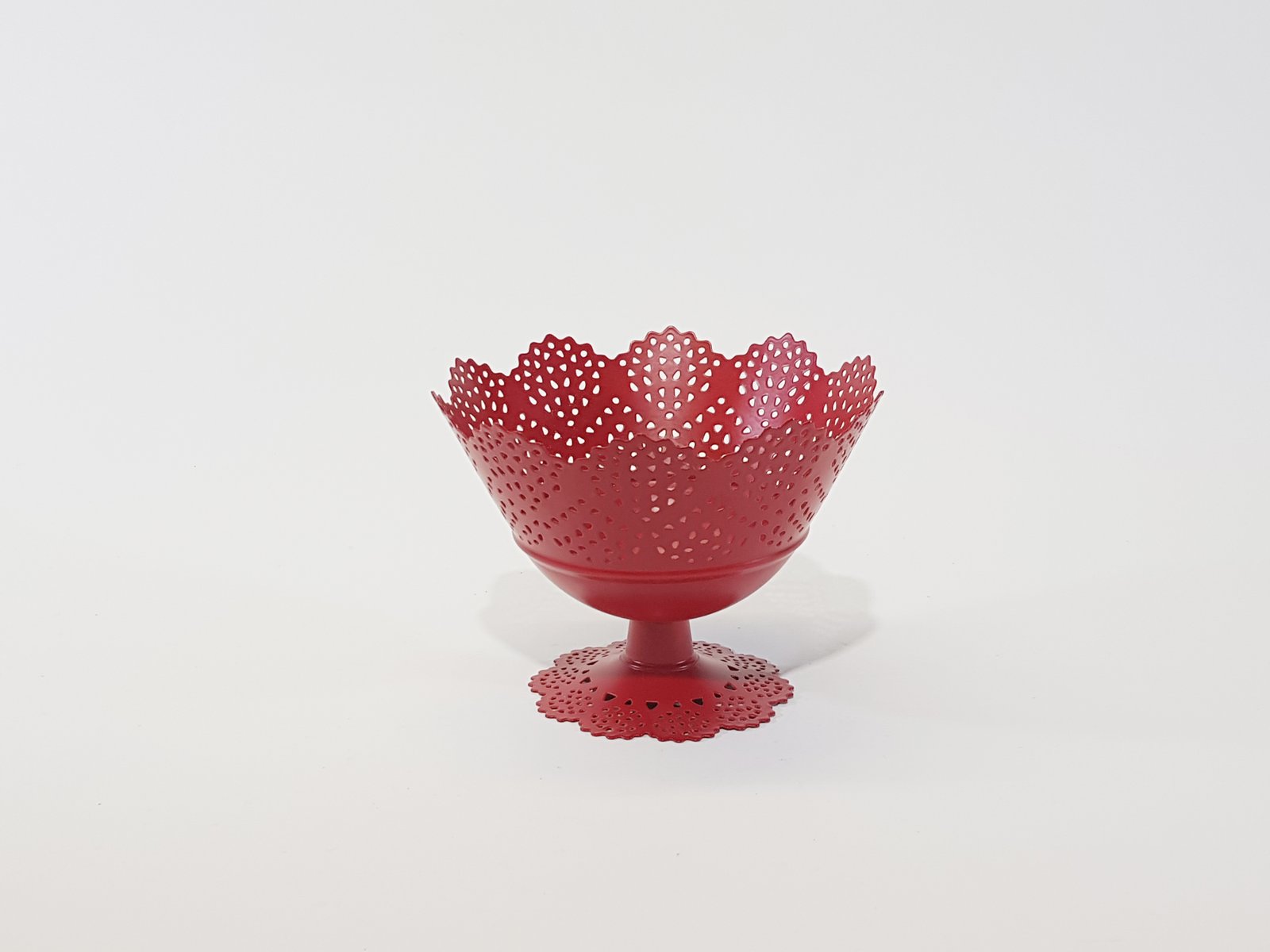 Copon Metalico Encaje Rojo