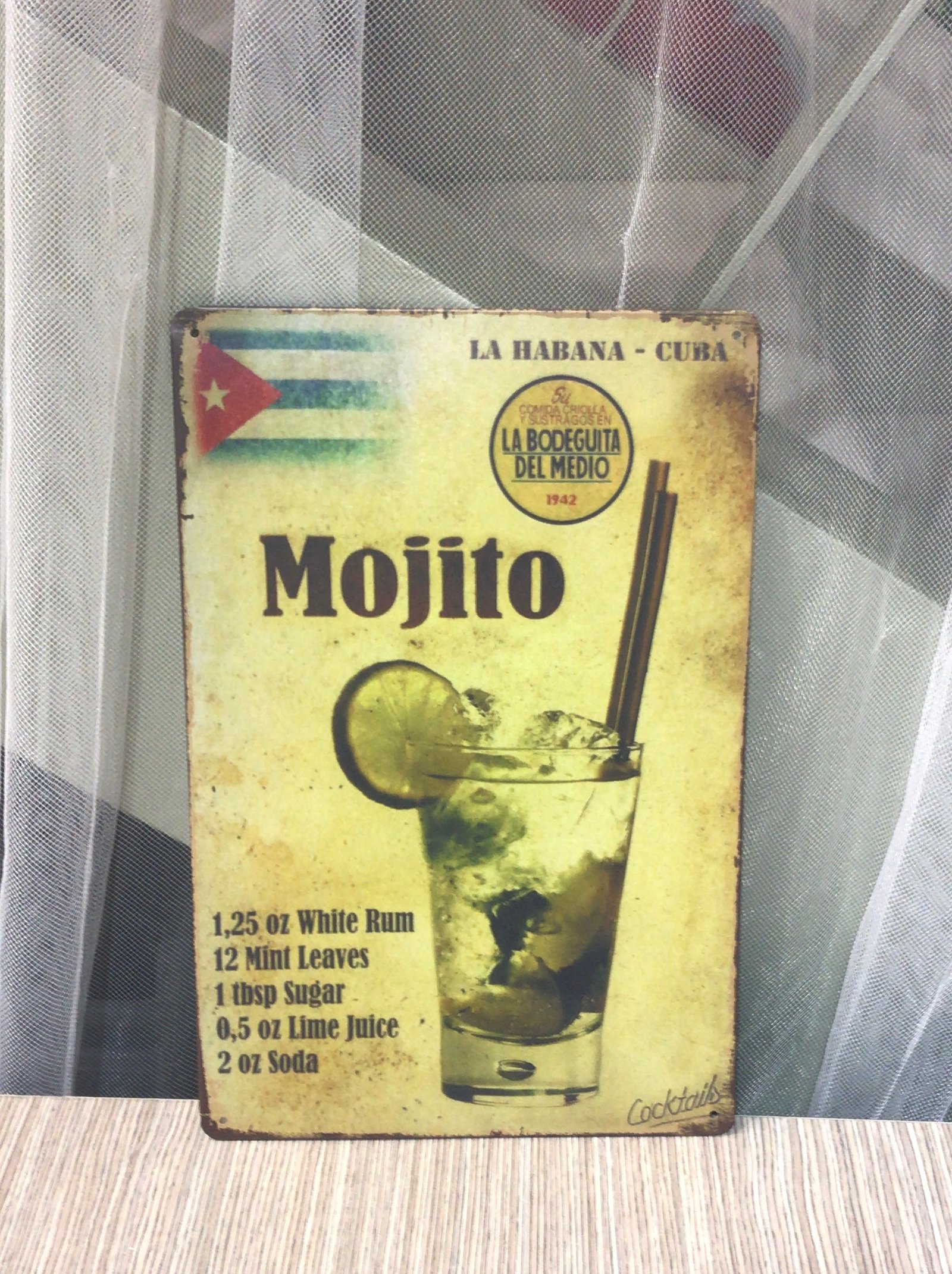 Placa Metálica Mojito