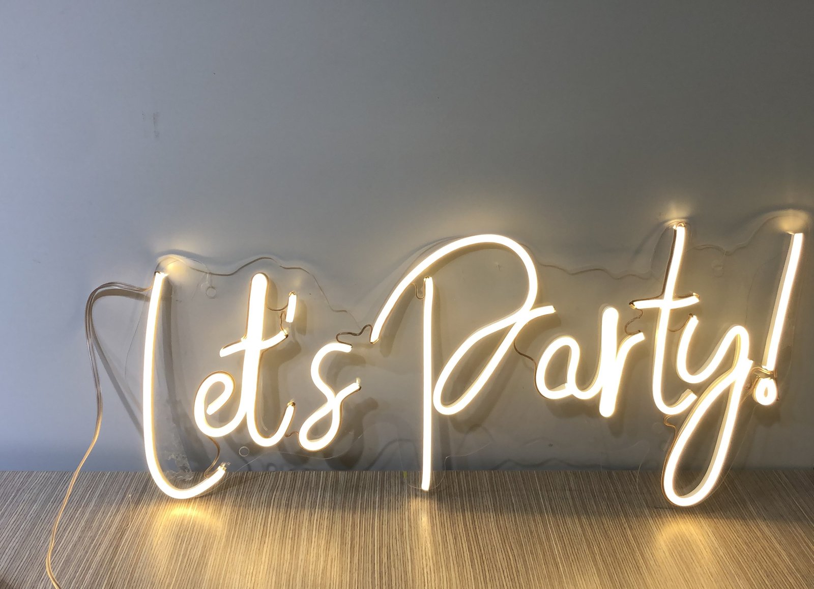 Letrero Lets Party Con Luz 
