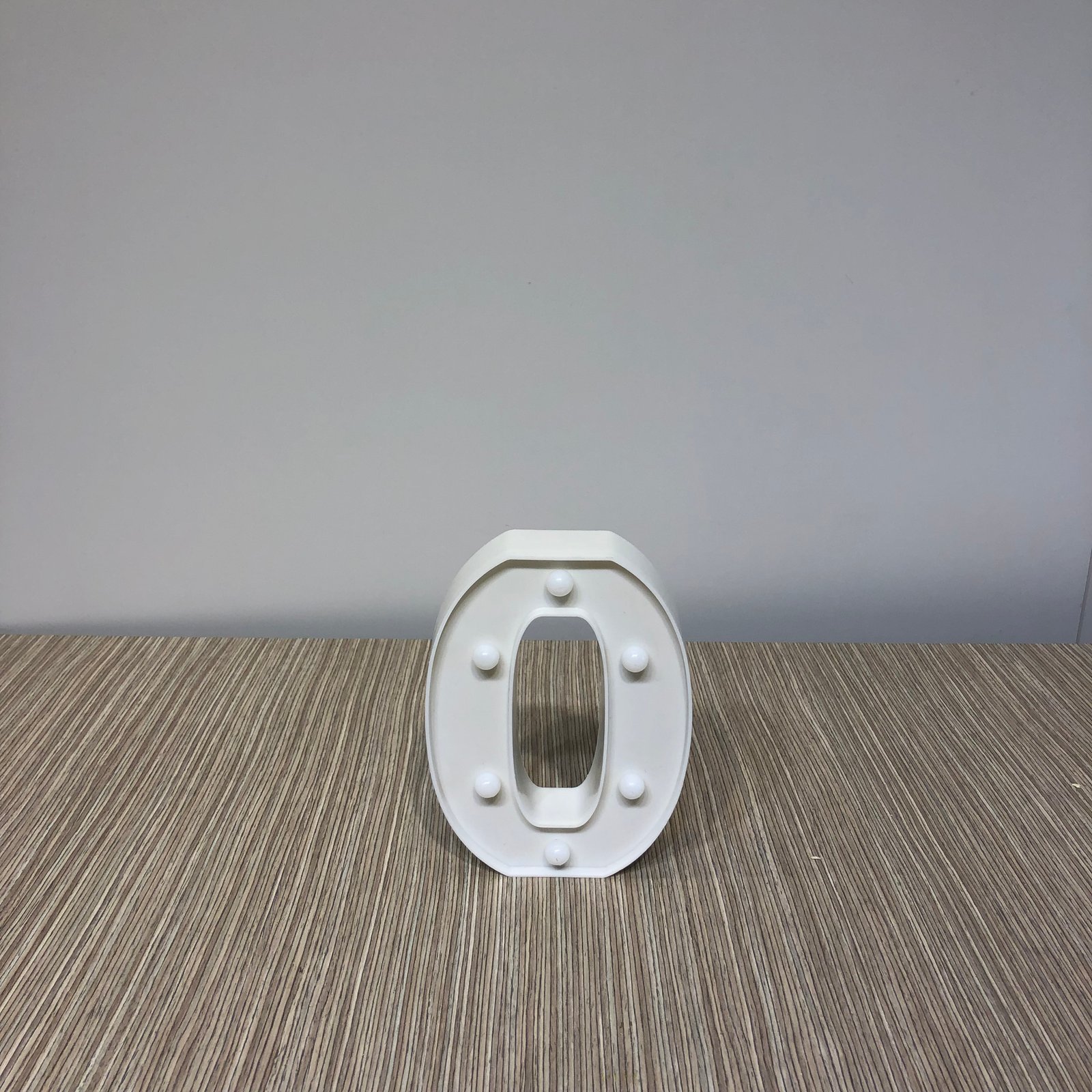 Numero Cero Pequeño Acrilico Con Luz 