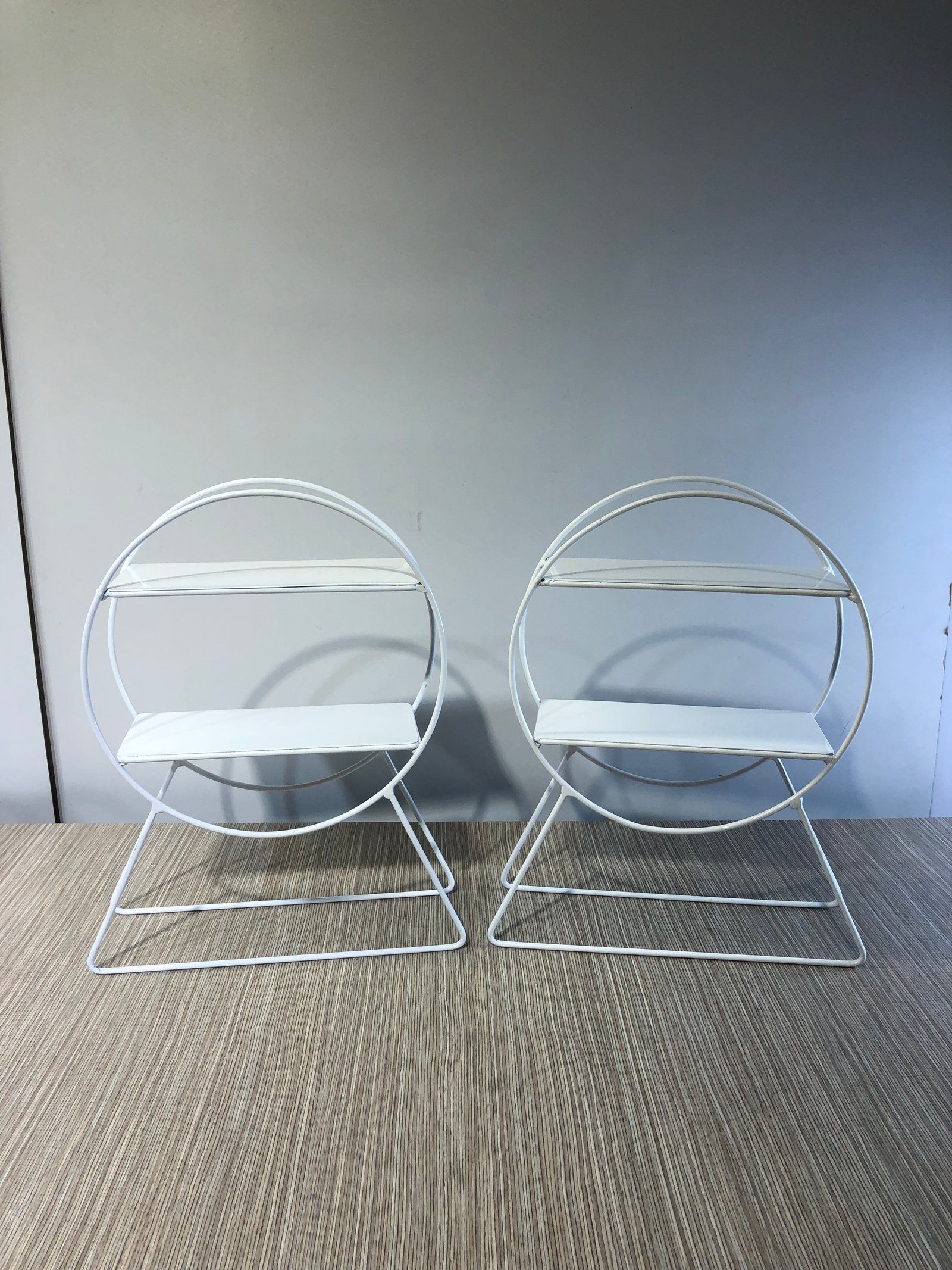 Porta Postres 2 Niveles Blanco Redondo