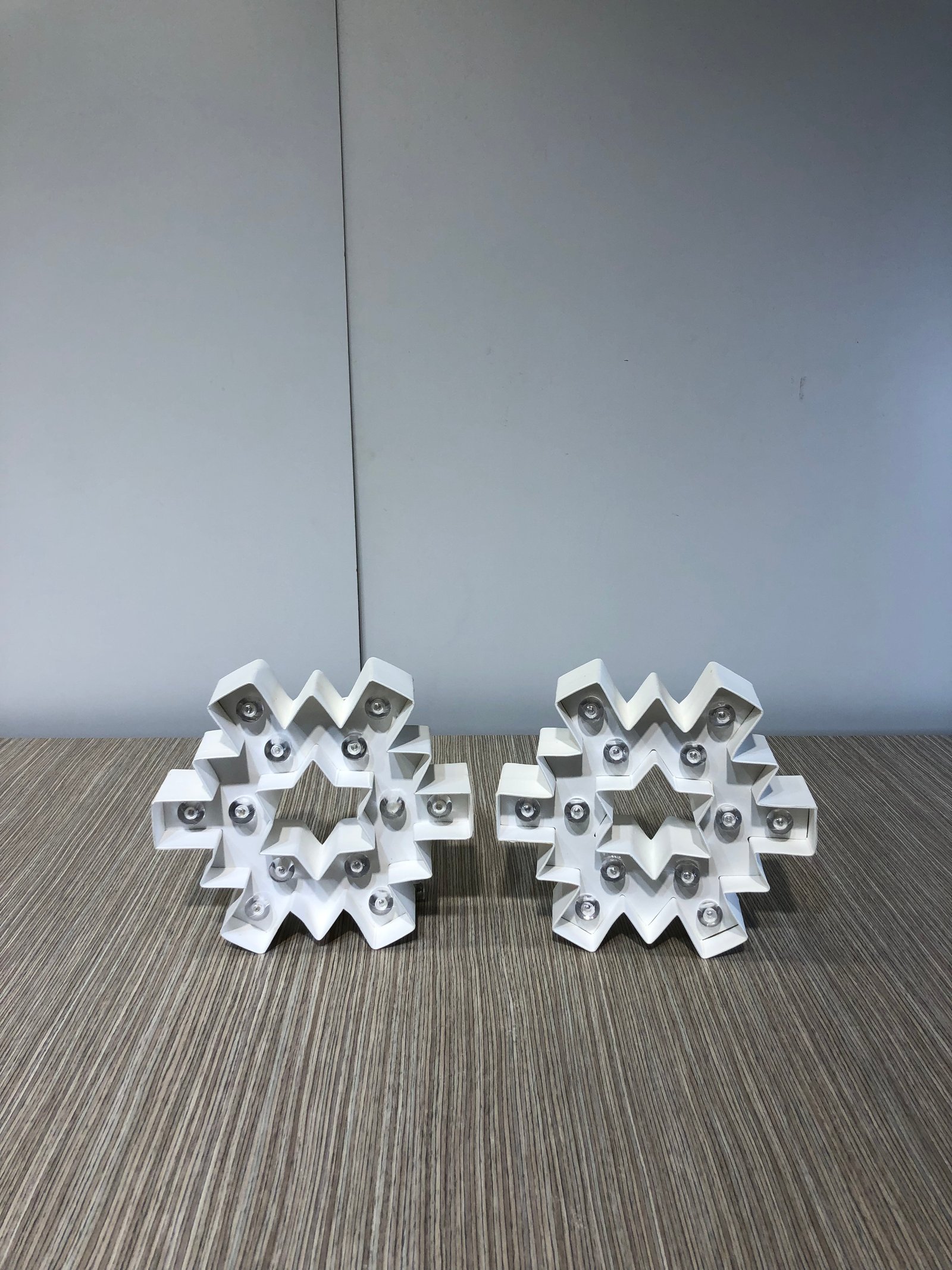 Snowflake Carton Blanco Con Luz