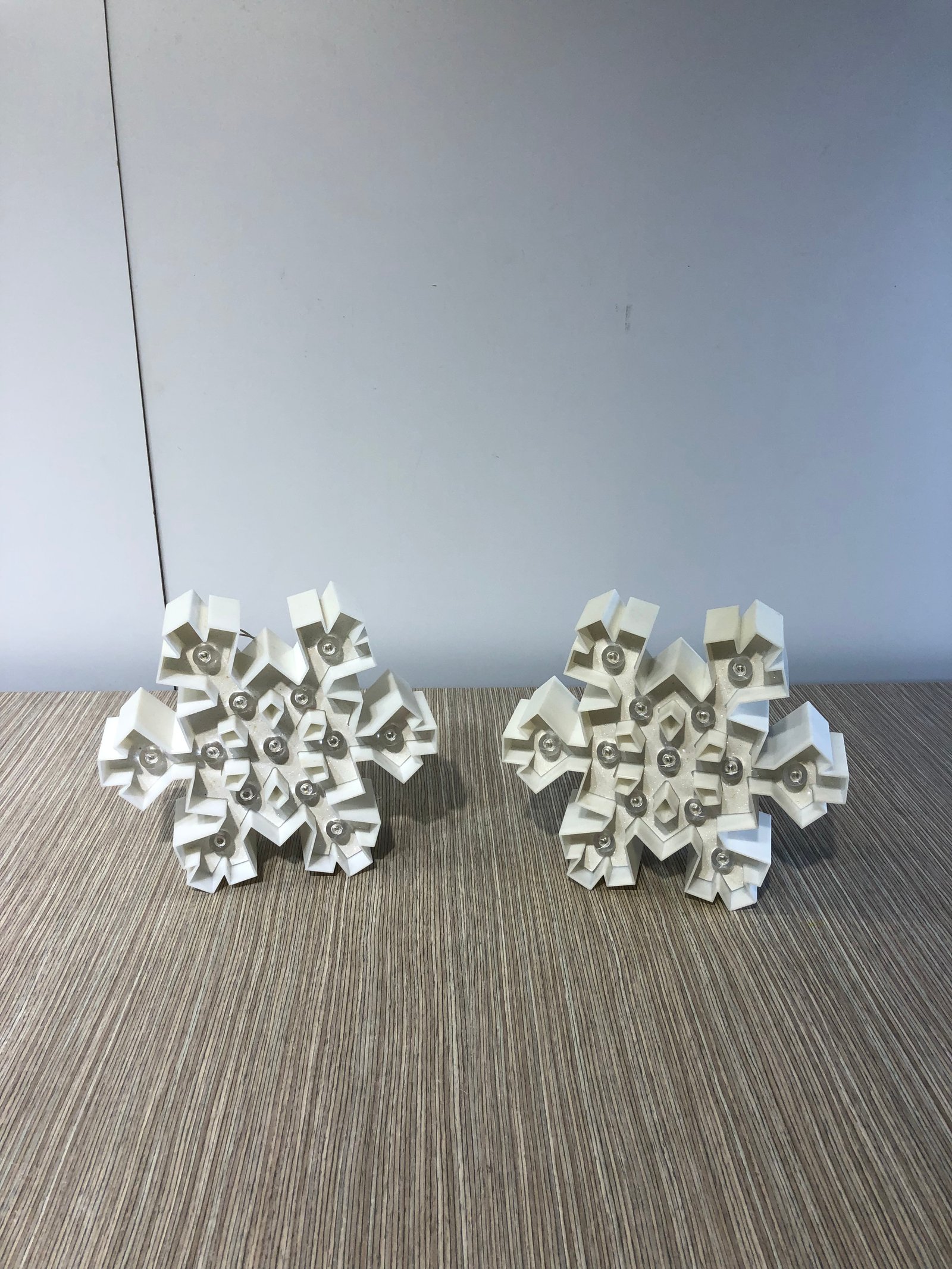 Snowflake Pasta Blanco Con Luz