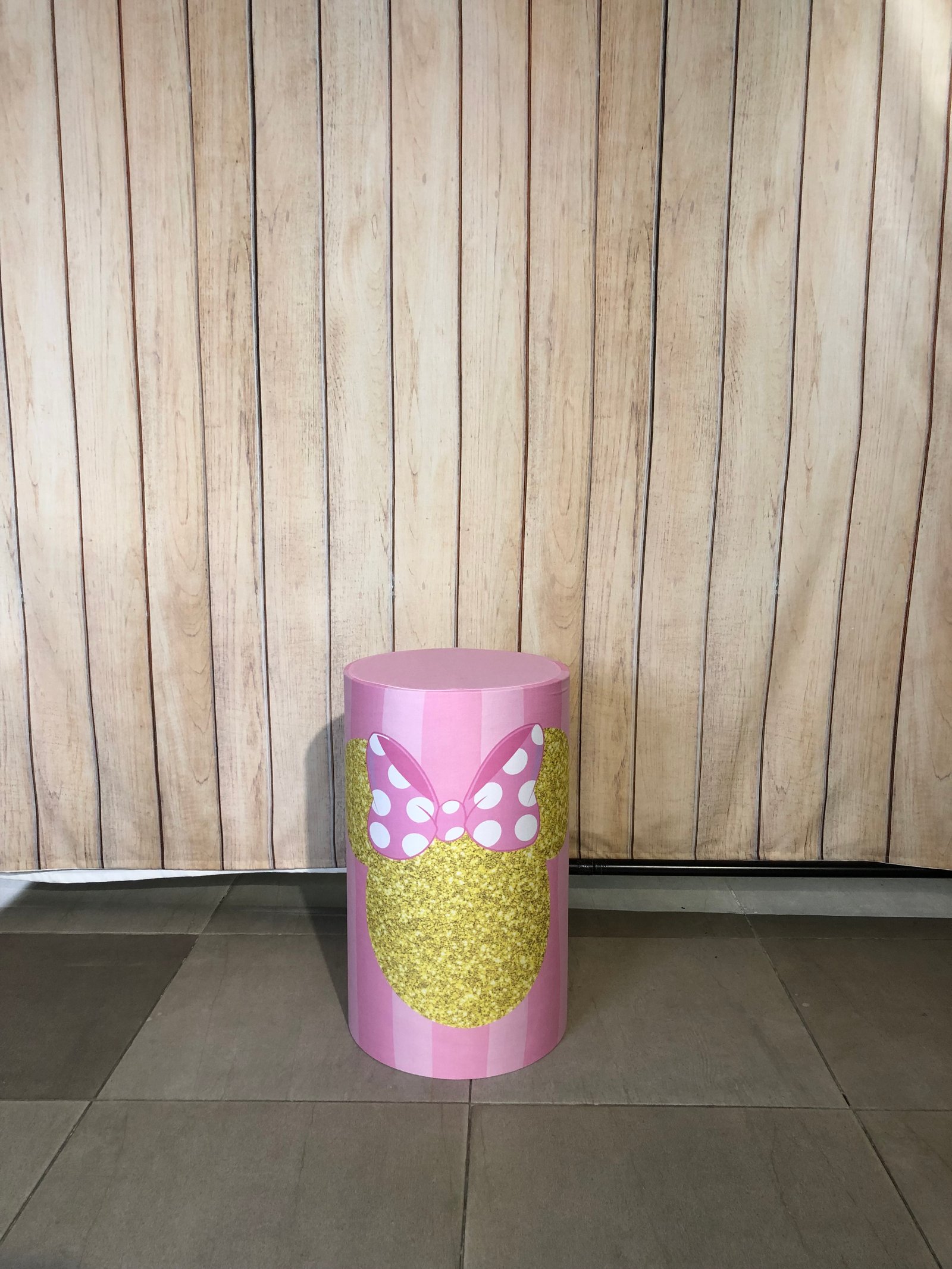 Cilindro Pequeño Tela Minnie 