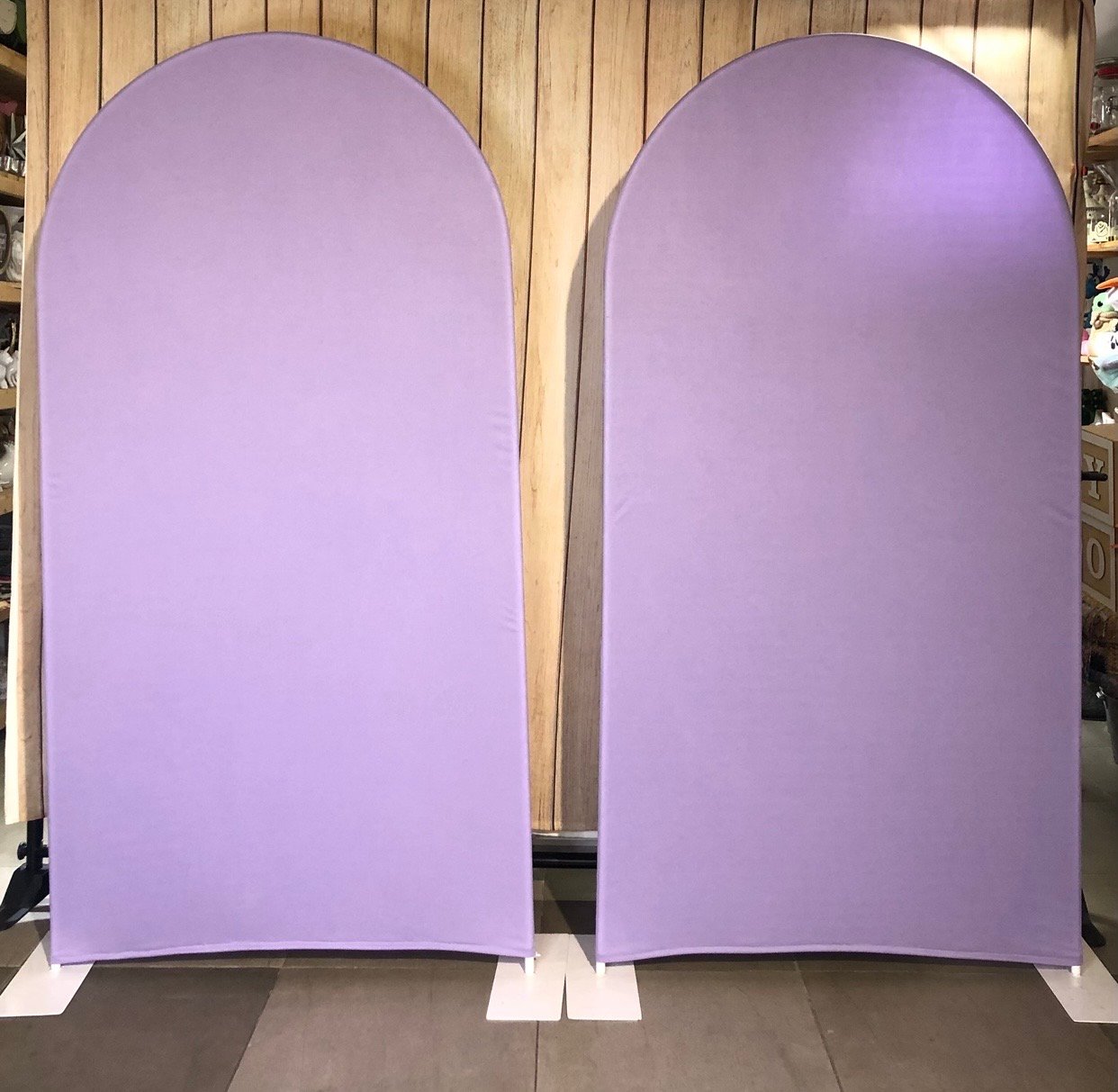 Estructura Mas Tela Lila Punta Ovalada